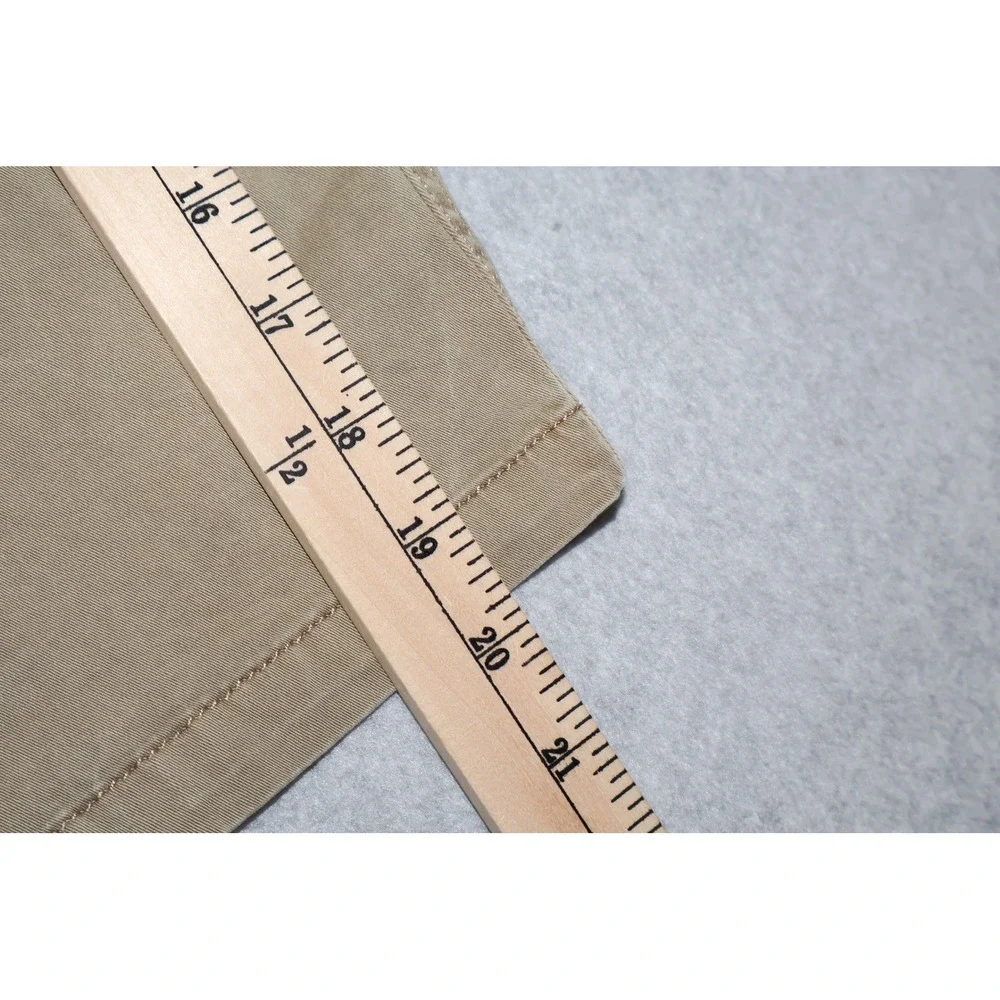 Lucky Brand Shorts Mens 30 Khaki Chino Flat Front Stretch Casual Tan **
